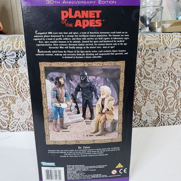 Vintage 90s Kenner Planet of the Apes Doll Action Figure Dr Zaius New Old Stock - Picture 6 of 12